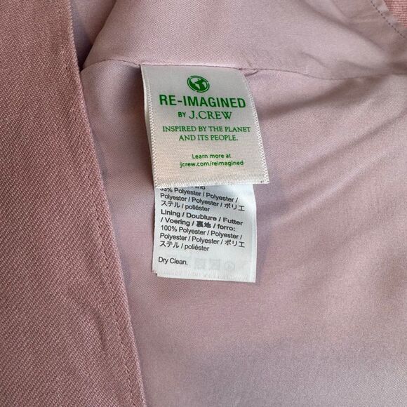J. Crew * Linen Blend A-Line Midi Dress Dusty Rose Pink Size 10 Tall - Picture 8 of 9